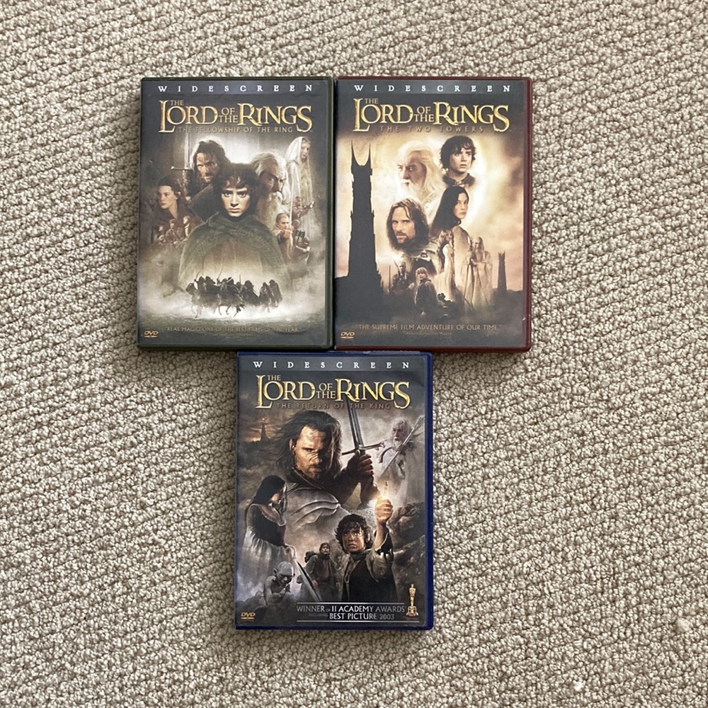 The Lord of the Rings Trilogy DVDs Movie Set Widescreen with Special Features